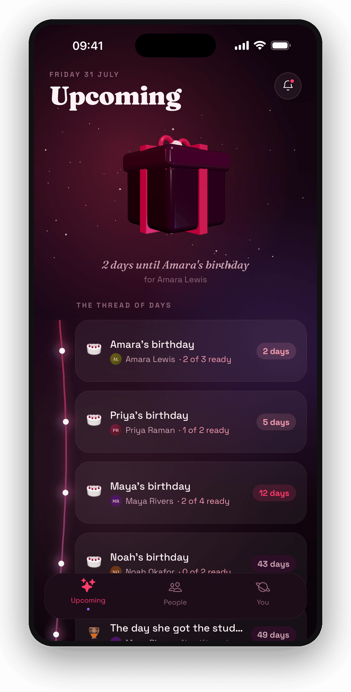 Gift It: Everything ahead of you, counted in days