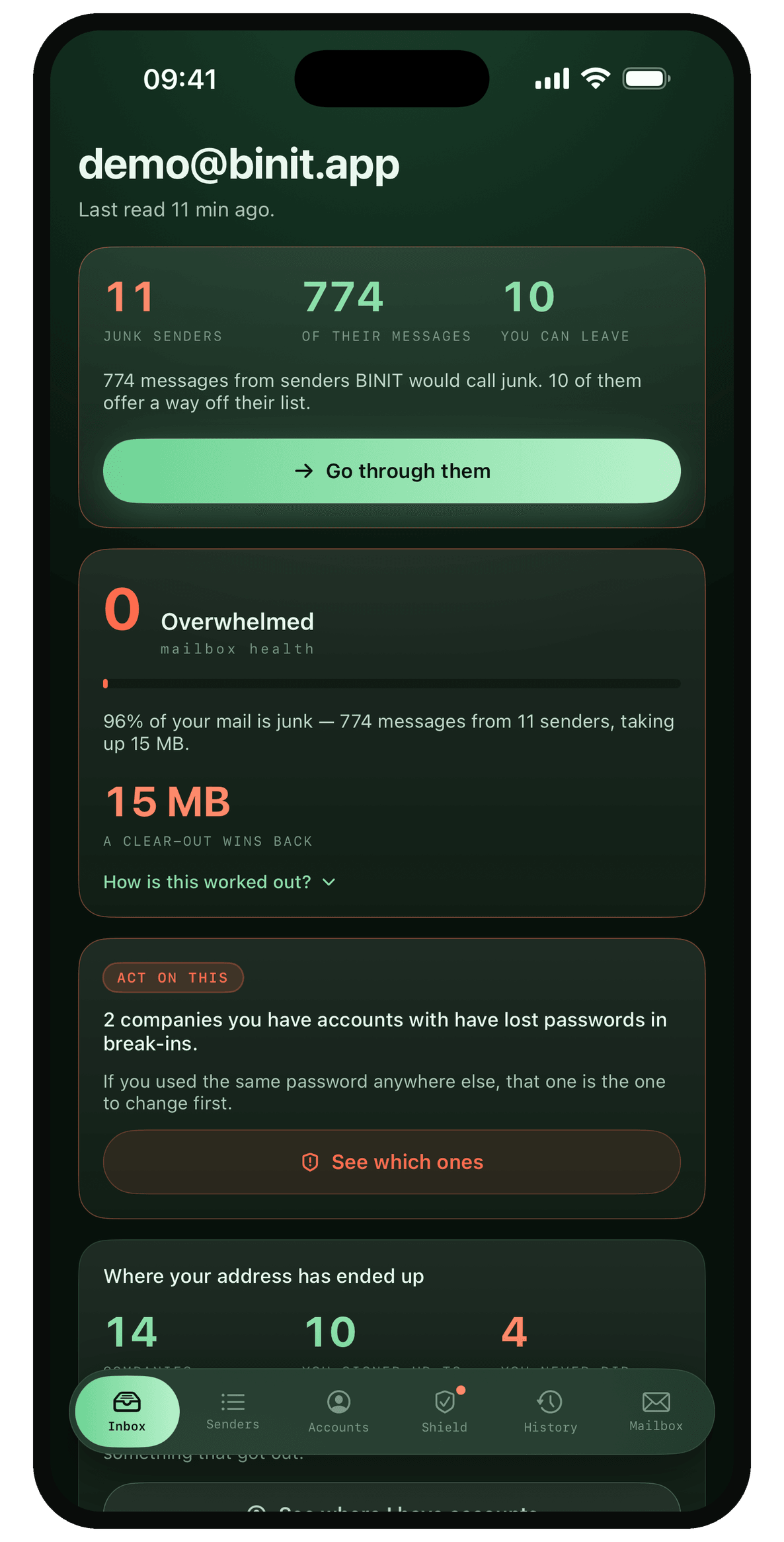 Binit: What your mailbox turns out to hold