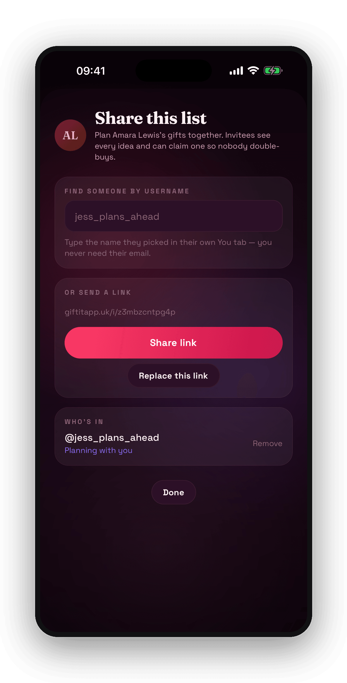 Gift It: You share one person, not your whole app