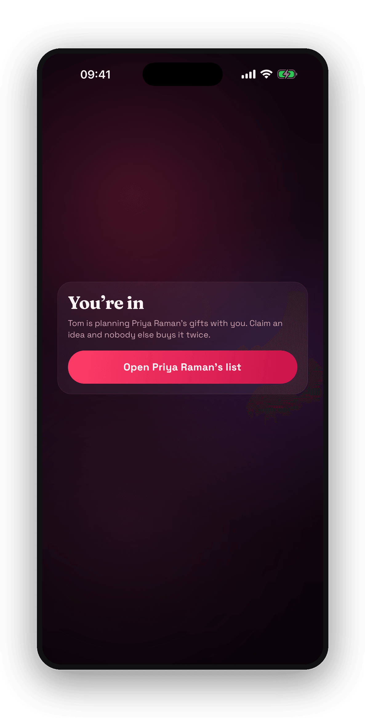 Gift It: Or you send a link and they land straight on it