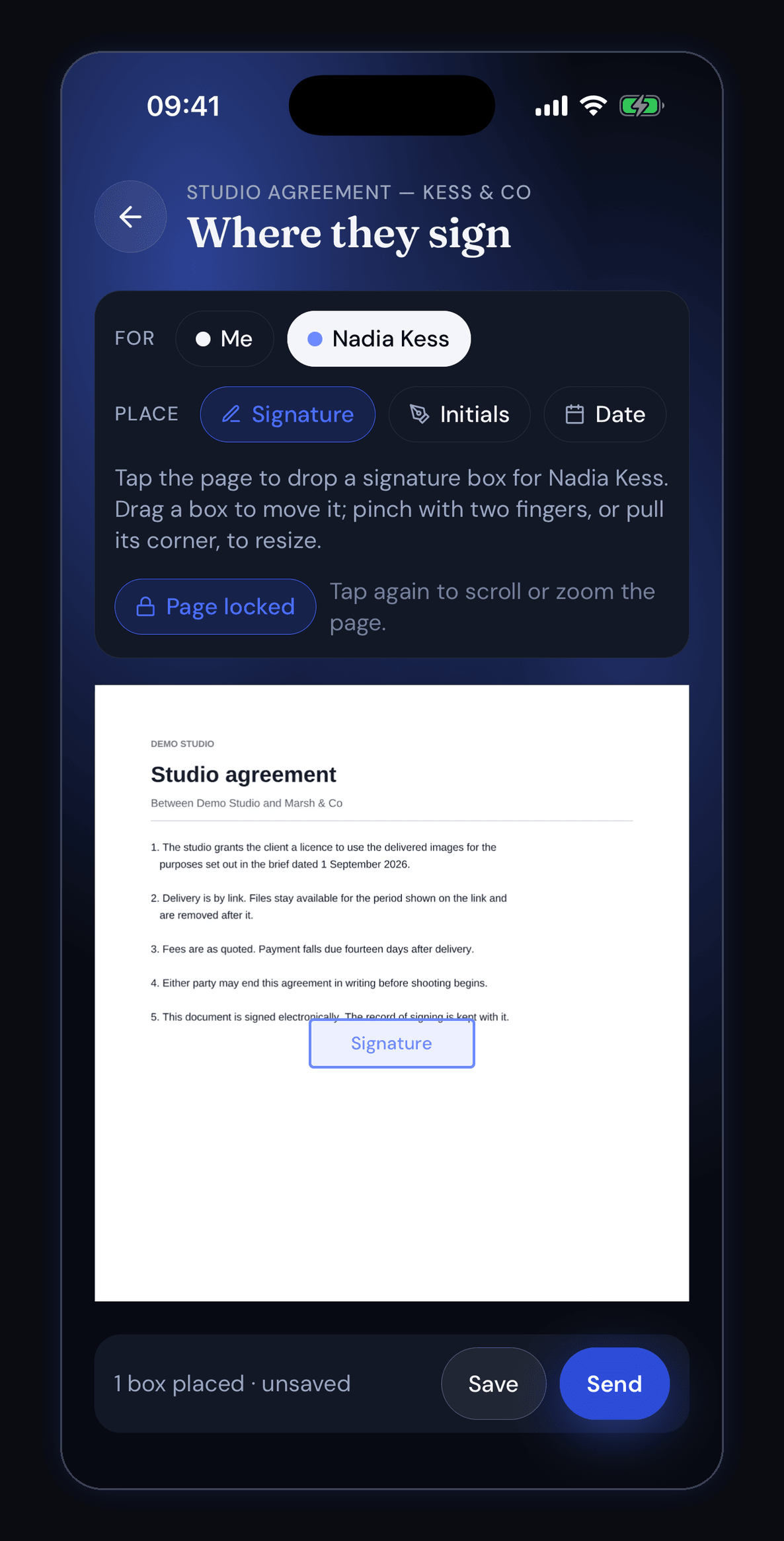 Transferit: Marking up exactly where they sign